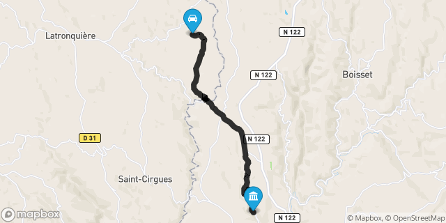 Itinéraire vers Maurs