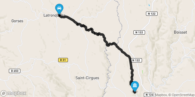 Itinéraire vers Maurs