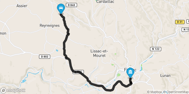 Itinéraire vers Figeac