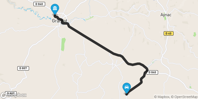 Itinéraire vers Gramat