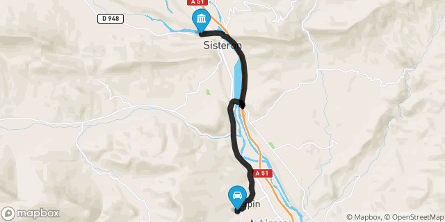 Itinéraire vers Sisteron