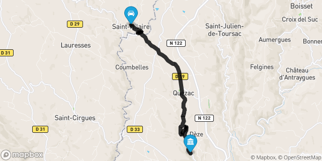 Itinéraire vers Maurs