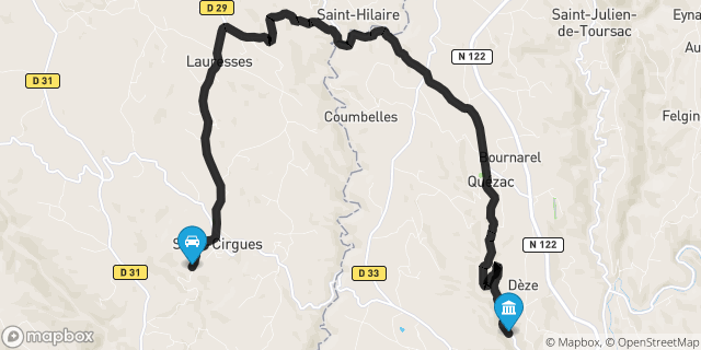 Itinéraire vers Maurs