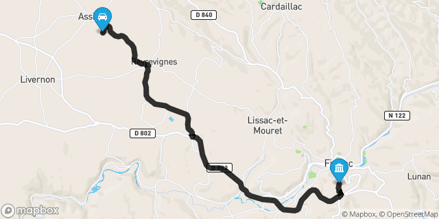 Itinéraire vers Figeac