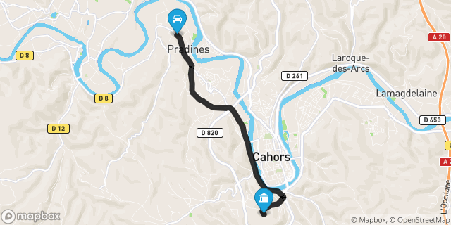 Itinéraire vers Cahors
