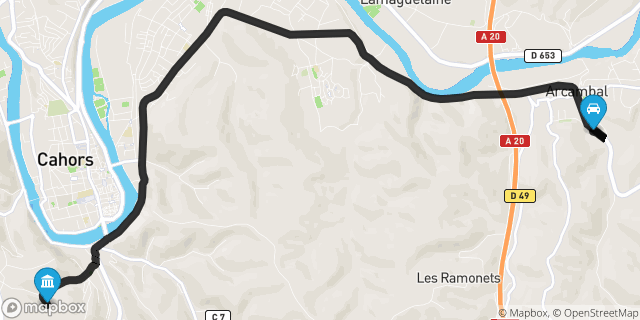 Itinéraire vers Cahors