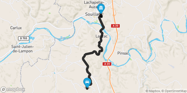 Itinéraire vers Souillac