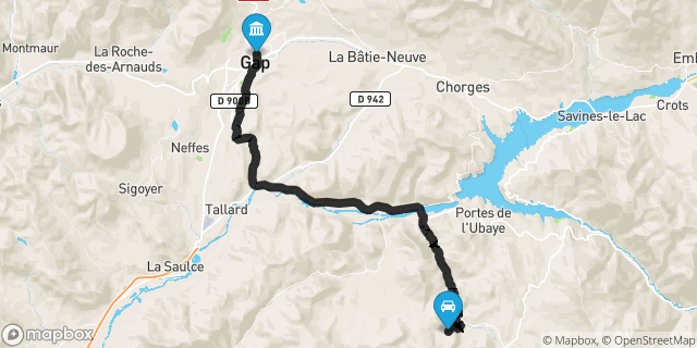 Itinéraire vers Gap