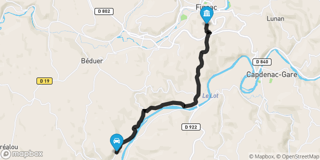 Itinéraire vers Figeac