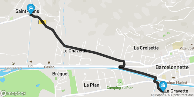 Itinéraire vers Barcelonnette
