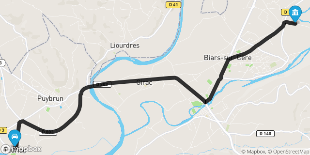 Itinéraire vers Biars-sur-Cère