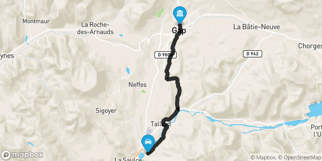 Itinéraire vers Gap