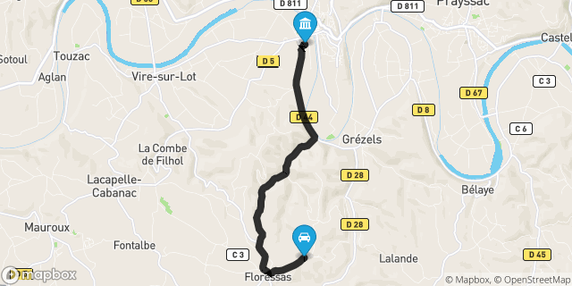 Itinéraire vers Puy-l'Évêque