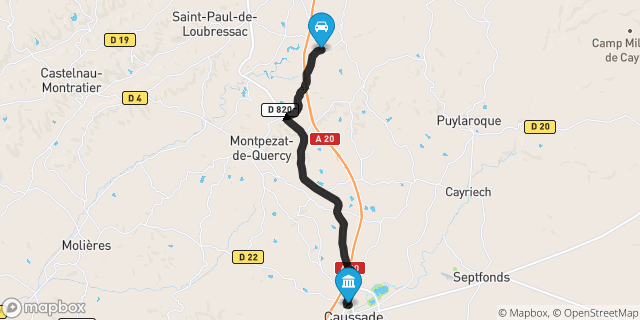 Itinéraire vers Caussade