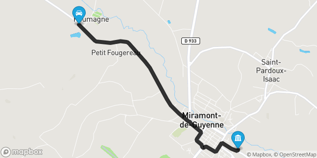 Itinéraire vers Miramont-de-Guyenne