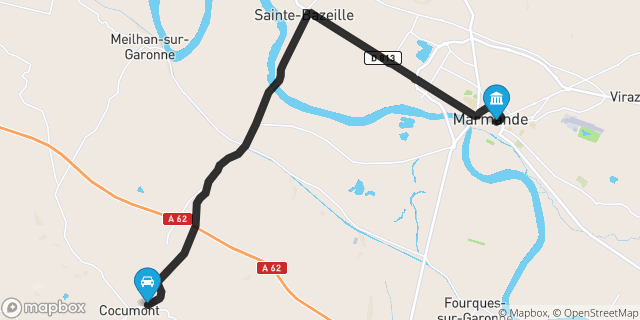 Itinéraire vers Marmande