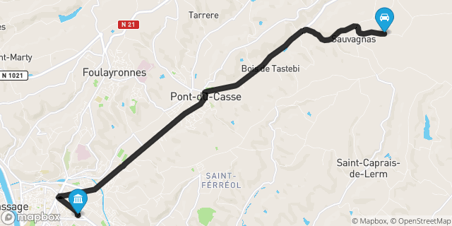 Itinéraire vers Agen