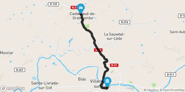 Itinéraire vers Villeneuve-sur-Lot