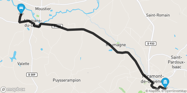 Itinéraire vers Miramont-de-Guyenne