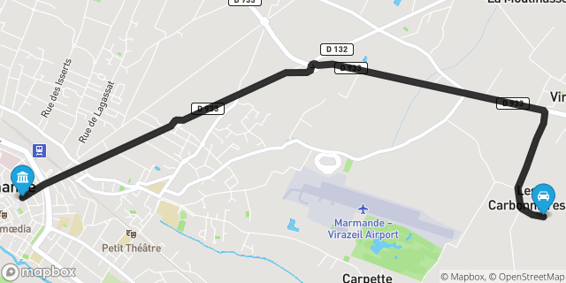 Itinéraire vers Marmande