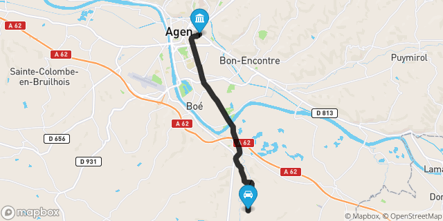 Itinéraire vers Agen