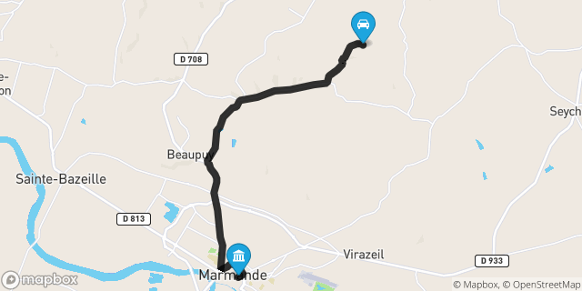 Itinéraire vers Marmande