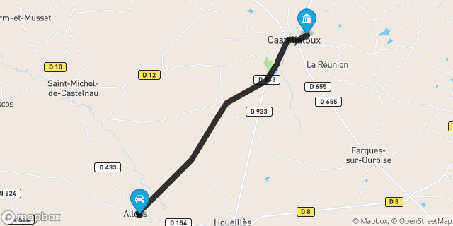 Itinéraire vers Casteljaloux