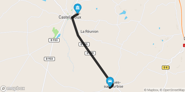 Itinéraire vers Casteljaloux