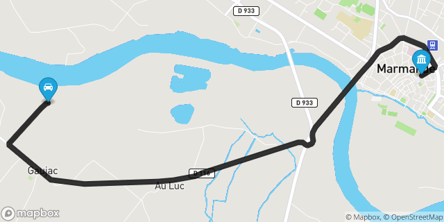 Itinéraire vers Marmande