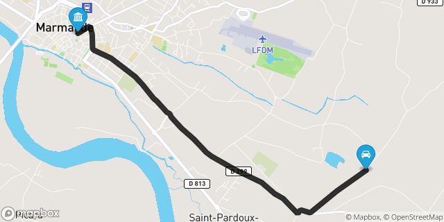 Itinéraire vers Marmande