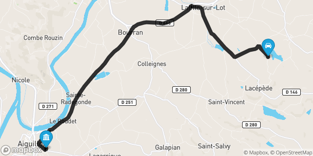 Itinéraire vers Aiguillon