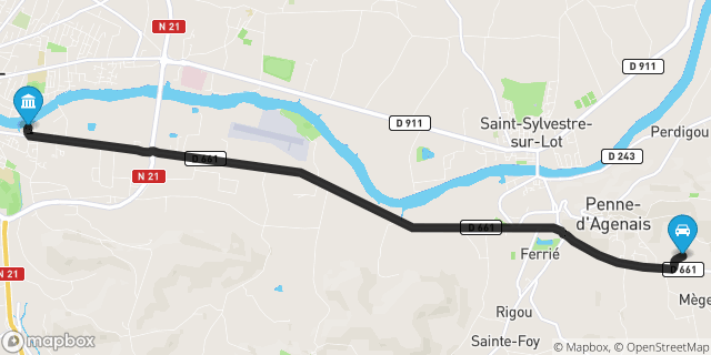 Itinéraire vers Villeneuve-sur-Lot