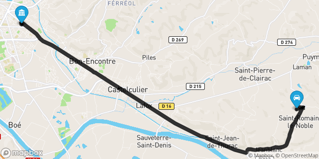 Itinéraire vers Agen