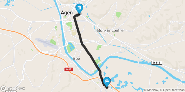 Itinéraire vers Agen