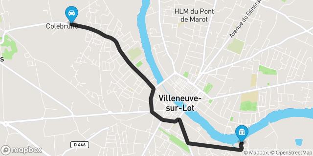Itinéraire vers Villeneuve-sur-Lot