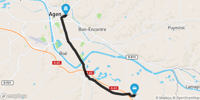 Itinéraire vers Agen