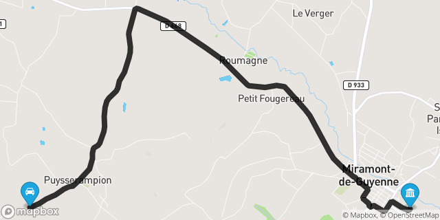 Itinéraire vers Miramont-de-Guyenne