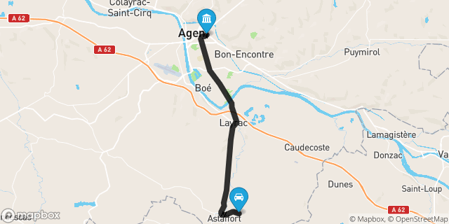 Itinéraire vers Agen