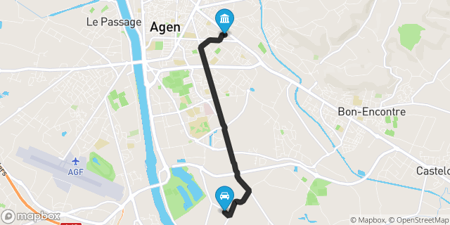 Itinéraire vers Agen