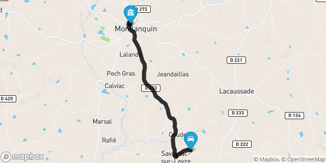 Itinéraire vers Monflanquin