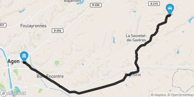 Itinéraire vers Agen