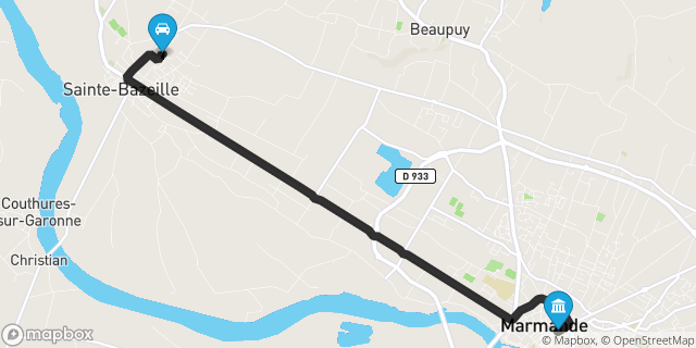 Itinéraire vers Marmande