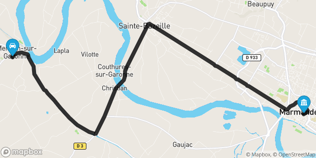 Itinéraire vers Marmande