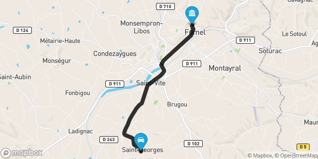 Itinéraire vers Fumel