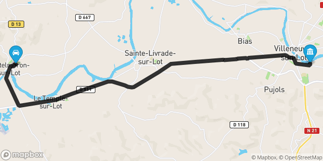 Itinéraire vers Villeneuve-sur-Lot