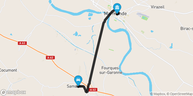 Itinéraire vers Marmande