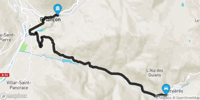 Itinéraire vers Briançon