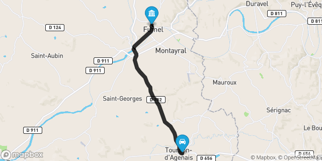 Itinéraire vers Fumel