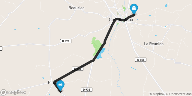 Itinéraire vers Casteljaloux