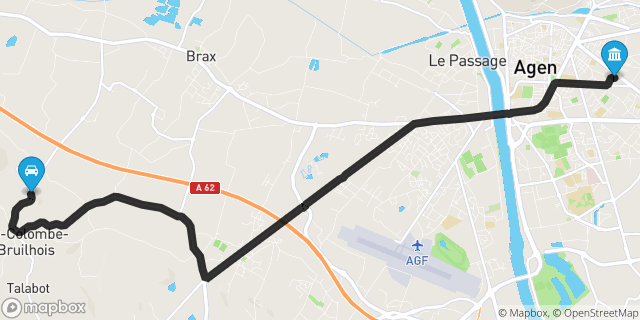 Itinéraire vers Agen